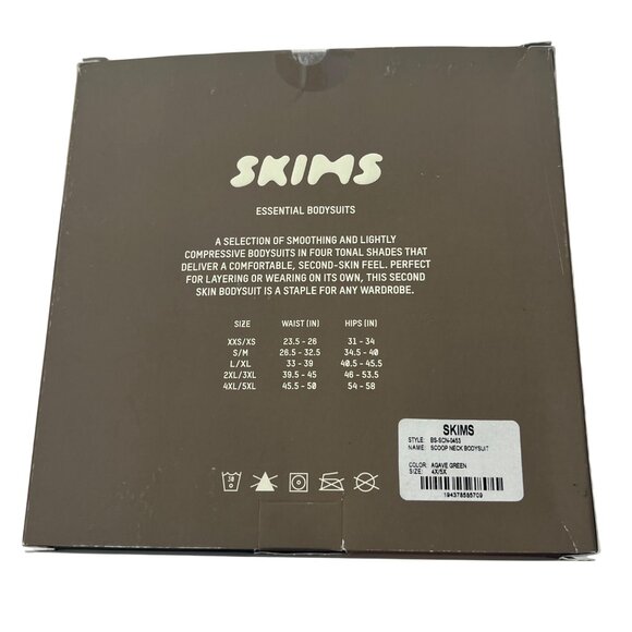 SKIMS‎ Essential Scoop Neck Bodysuit Agave Green 4X/5X - Picture 9 of 13